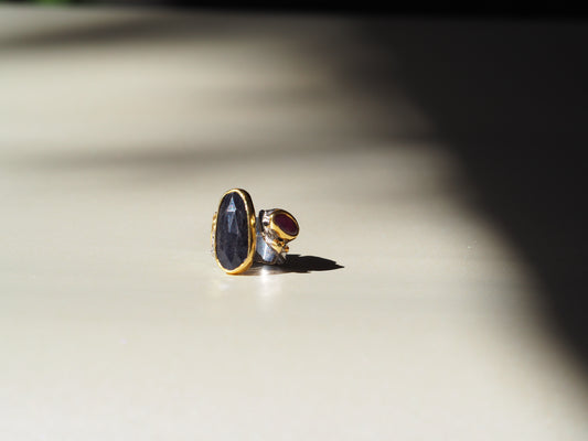 Turquoise and Amethyst Ring